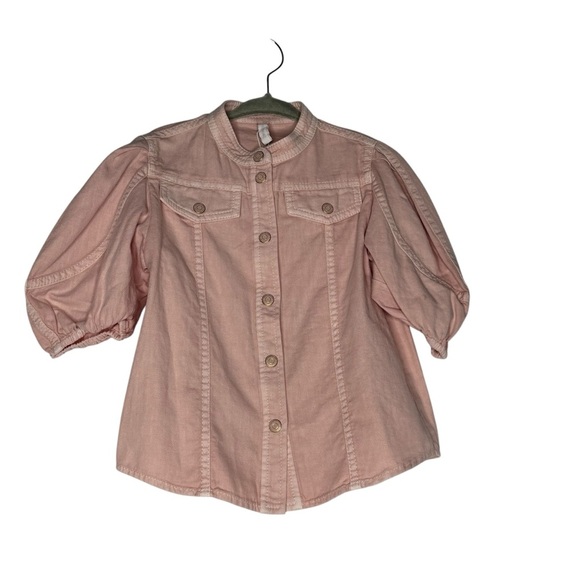 Zimmermann Ginger Utility Denim Top in Pink size 4 - Picture 2 of 10